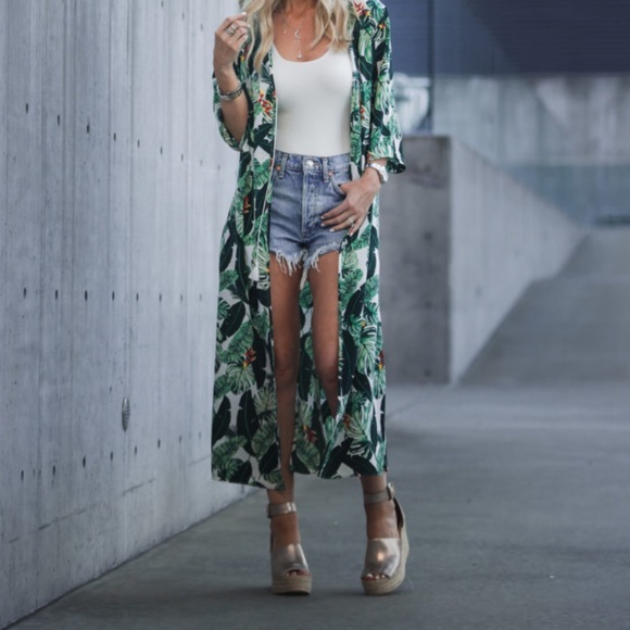 Rachel Zoe palm print duster - Picture 3 of 8